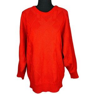 VINTAGE 80s Steeplechase Red Knit Sweater